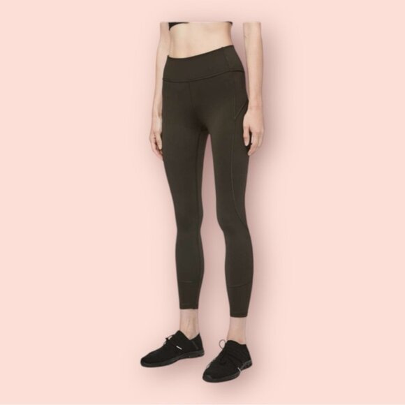 Lululemon In Movement 7/8 Tight *Everlux 25" Dark Olive leggings size 8 - Picture 1 of 8